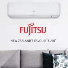 Fujitsu heatpump on a wall